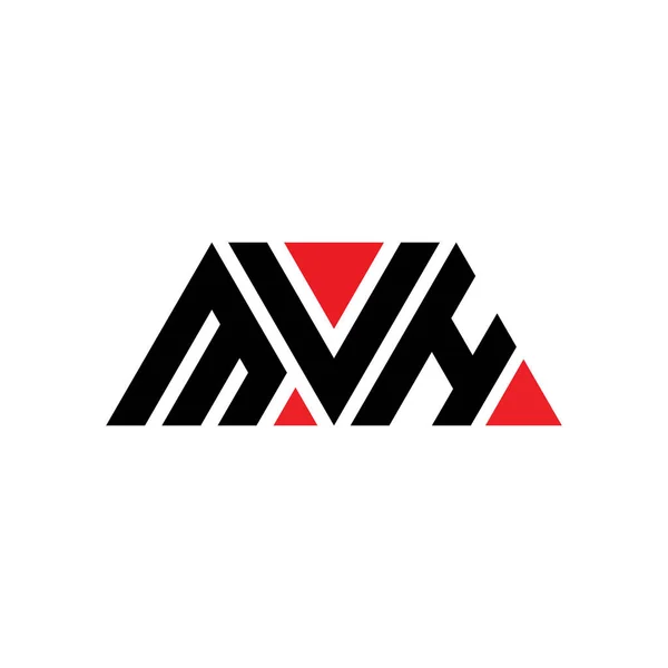 Mvh Triangel Bokstav Logotyp Design Med Triangel Form Mvh Triangel — Stock vektor