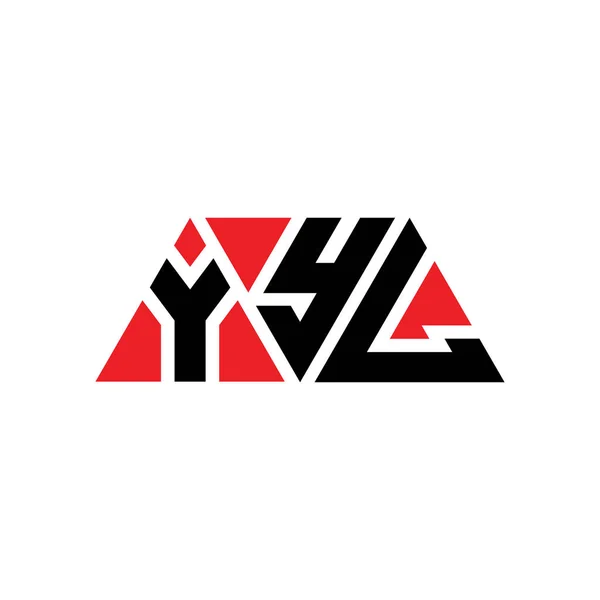 Návrh Trojúhelníkového Písmene Yyl Trojúhelníkovým Tvarem Yyl Trojúhelník Logo Design — Stockový vektor