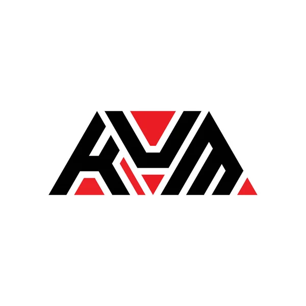 Kum Dreieck Schriftzug Logo Design Mit Dreiecksform Kum Dreieck Logo — Stockvektor