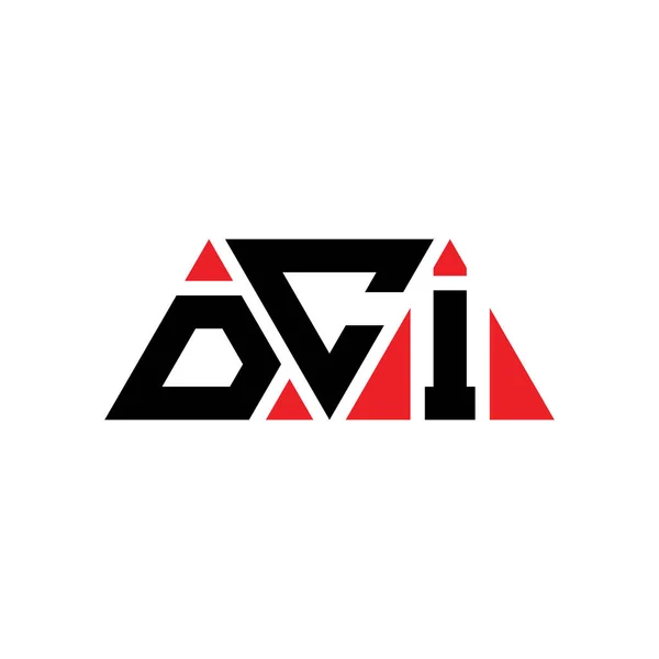 Dci Dreieck Buchstabe Logo Design Mit Dreieck Form Dci Dreieck — Stockvektor