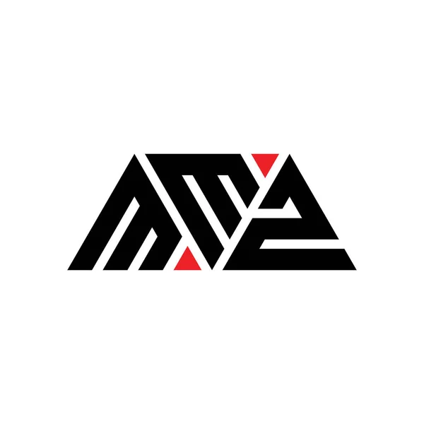 Mmz三角形字母标识设计与三角形形状 Mmz三角形徽标设计单字 Mmz三角形矢量标识模板与红色 Mmz三角标识简单 Mmz — 图库矢量图片