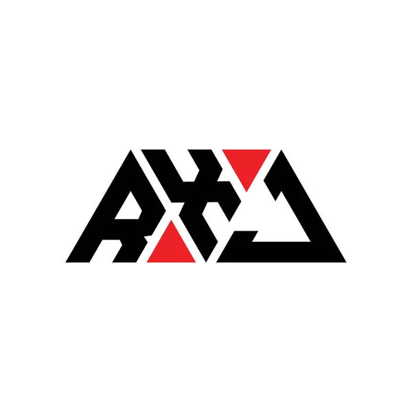 Trójkątny Wzór Logo Litery Rxj Kształcie Trójkąta Logo Trójkąta Rxj — Wektor stockowy