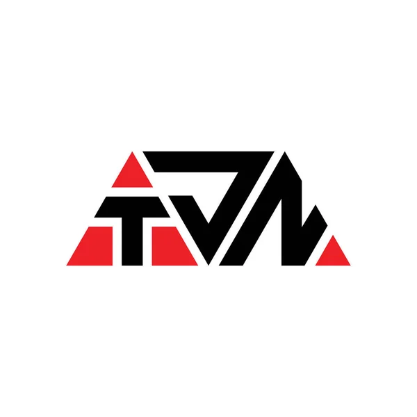 Diseño Del Logotipo Letra Del Triángulo Tjn Con Forma Triángulo — Archivo Imágenes Vectoriales