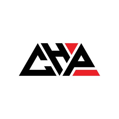 Üçgen şekilli CHP üçgen harf logosu tasarımı. CHP üçgen logo tasarımı monogramı. CHP üçgen logo şablonu kırmızı renkte. CHP üçgen logosu Basit, Zarif ve Lüks Logo. CHP