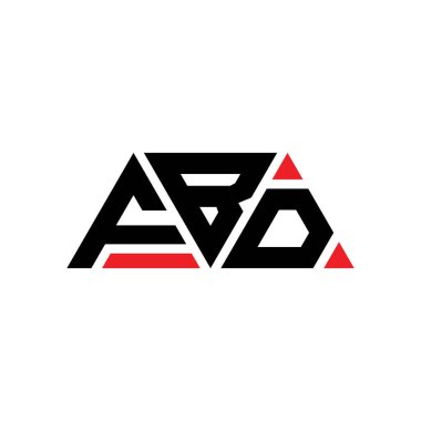 Üçgen şekilli FBD üçgen harf logosu tasarımı. FBD üçgen logo tasarımı monogramı. Kırmızı renkli FBD üçgen vektör logo şablonu. FBD üçgen logosu Basit, Zarif ve Lüks Logo. FBD