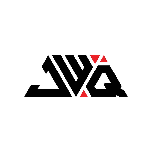 Jwq Трикутний Логотип Букви Дизайн Формою Трикутника Jwq Трикутник Монограма — стоковий вектор