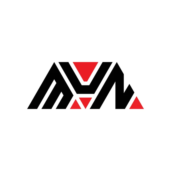 Формат Логотипу Mun Трикутної Літери Формою Трикутника Монограма Дизайну Логотипу — стоковий вектор