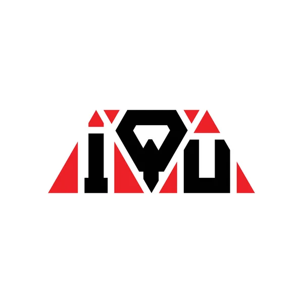 Iqu Triangel Bokstav Logotyp Design Med Triangel Form Iqu Triangel — Stock vektor