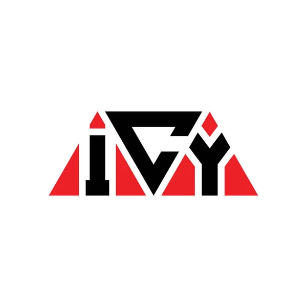 Icy Triangel Bokstav Logotyp Design Med Triangel Form Icy Triangel — Stock vektor