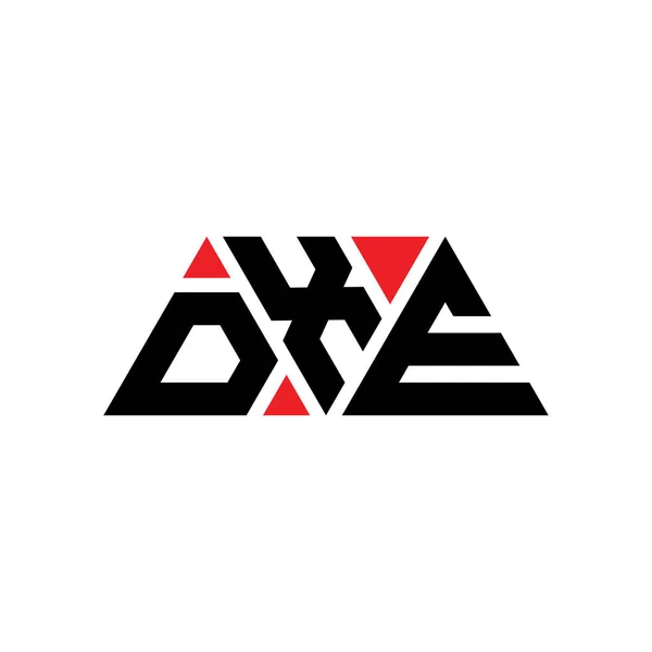 Dxe Háromszög Betűs Logó Design Háromszög Alakú Dxe Háromszög Logó — Stock Vector