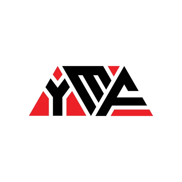 Ymf三角形字母标志设计与三角形形状 Ymf三角形标志设计单字 Ymf三角形矢量标识模板与红色 Ymf三角徽标简单 Ymf — 图库矢量图片