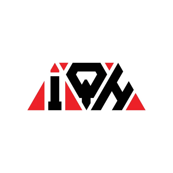 Iqh Трикутник Логотипом Букви Формою Трикутника Iqh Трикутник Монограма Логотипу — стоковий вектор