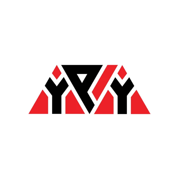 Design Logotipo Letra Triângulo Ypy Com Forma Triângulo Monograma Design — Vetor de Stock