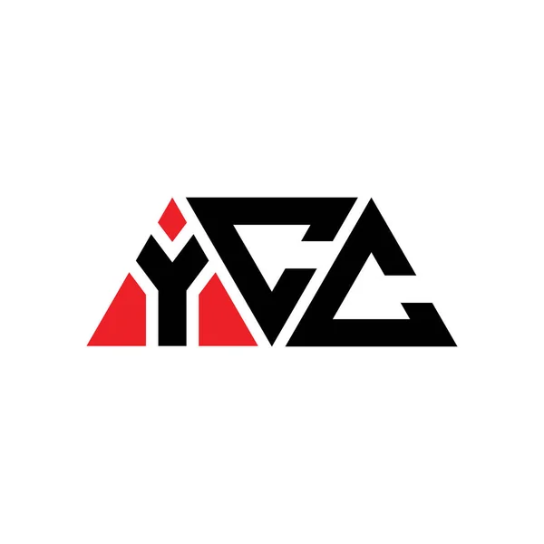 Návrh Trojúhelníkového Písmene Ycc Trojúhelníkovým Tvarem Ycc Trojúhelník Logo Design — Stockový vektor