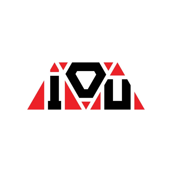 Iou Triangolo Lettera Logo Design Con Forma Triangolare Monogramma Progettazione — Vettoriale Stock