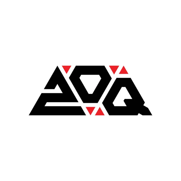 Zoq三角形字母标志设计与三角形形状 Zoq三角形徽标设计单字 Zoq三角形矢量标识模板与红色 Zoq三角标识简单 Zoq — 图库矢量图片
