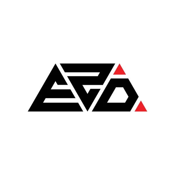 Ezd Driehoekige Letter Logo Ontwerp Met Driehoekige Vorm Ezd Driehoekig — Stockvector