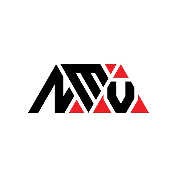 Nmv Triangel Bokstav Logotyp Design Med Triangel Form Nmv Triangel — Stock vektor