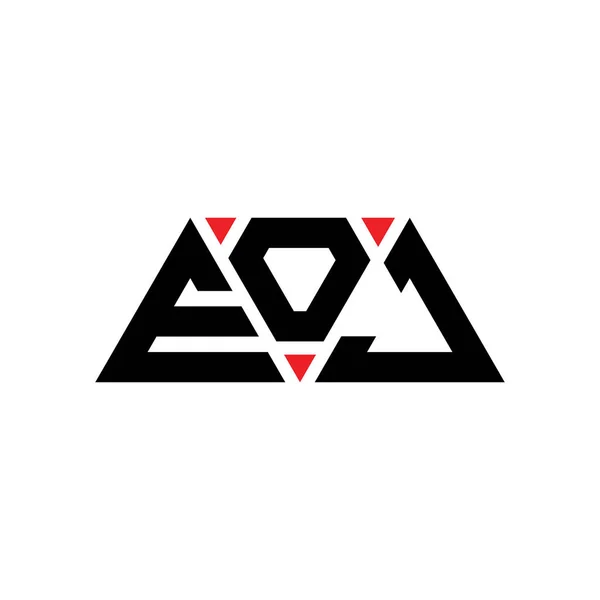Eoj Dreieck Buchstabe Logo Design Mit Dreieck Form Eoj Dreieck — Stockvektor