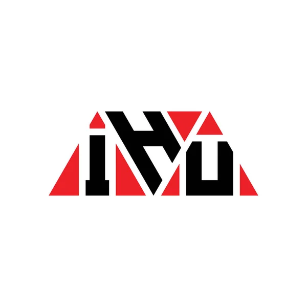 Дизайн Логотипу Літери Ihu Формою Трикутника Монограма Дизайну Логотипу Ihu — стоковий вектор