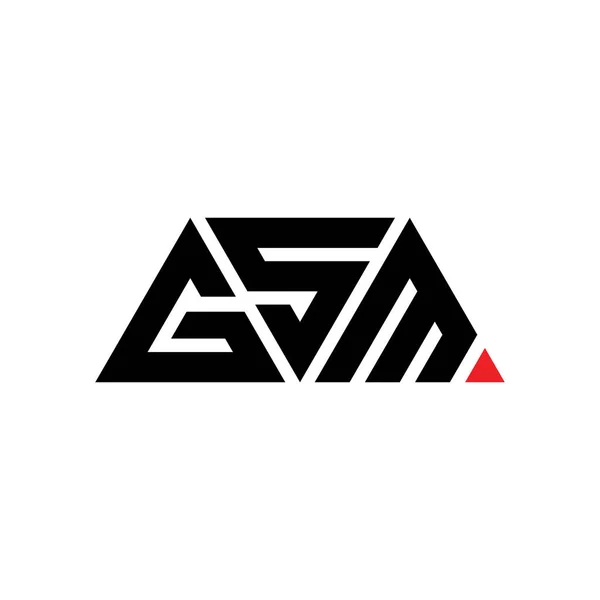 Diseño Logotipo Letra Triángulo Gsm Con Forma Triángulo Monograma Diseño — Archivo Imágenes Vectoriales