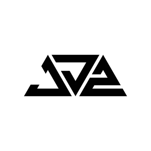 Jjz Driehoekig Logo Met Driehoekige Vorm Jjz Driehoekig Logo Ontwerp — Stockvector