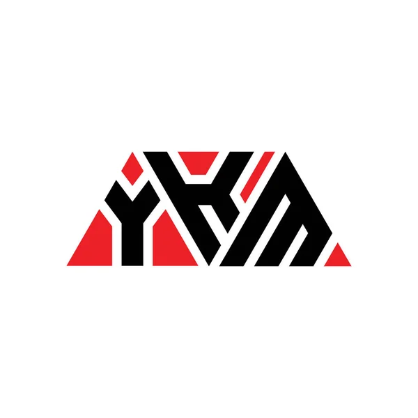 Návrh Trojúhelníkového Písmene Ykm Trojúhelníkovým Tvarem Ykm Trojúhelník Logo Design — Stockový vektor