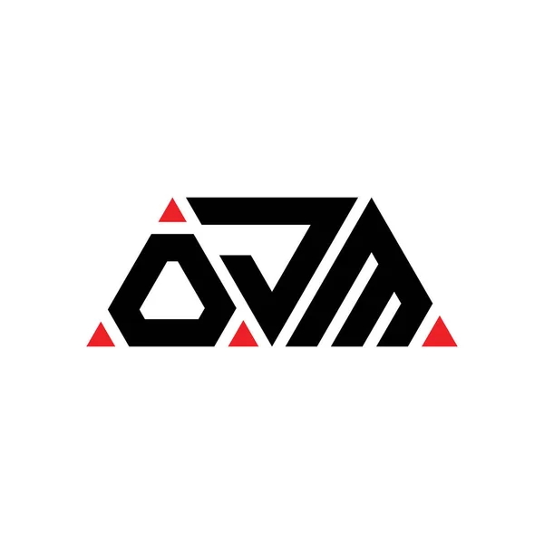 Ojm Driehoekig Logo Met Driehoekige Vorm Ojm Driehoekig Logo Ontwerp — Stockvector