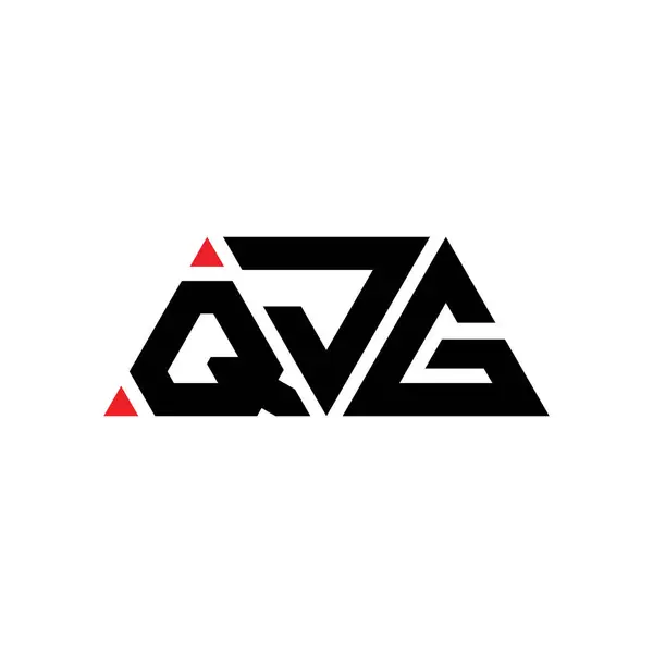 Qjg Driehoek Letter Logo Ontwerp Met Driehoek Vorm Qjg Driehoekig — Stockvector