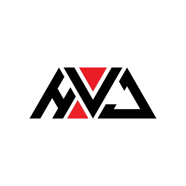 Diseño Del Logotipo Letra Del Triángulo Hvj Con Forma Triángulo — Archivo Imágenes Vectoriales