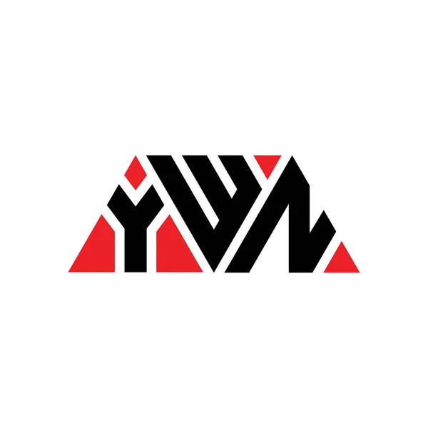 Ywn三角形字母标志设计与三角形形状 Ywn三角形标志设计的主题图 Ywn三角形矢量标识模板与红色 Ywn三角标志简单 奢华的标志 Ywn — 图库矢量图片