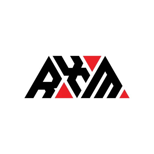 Trójkątny Wzór Logo Litery Rxm Kształcie Trójkąta Monografia Projektu Trójkąta — Wektor stockowy