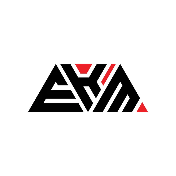 Ekm Dreieck Buchstabe Logo Design Mit Dreieck Form Namenszug Des — Stockvektor