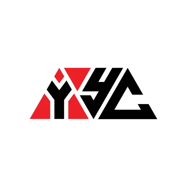 Yyc三角形字母标志设计与三角形形状 Yyc三角形标志设计单字 Yyc三角形矢量标识模板与红色 Yyc三角徽标简单 Yyc — 图库矢量图片