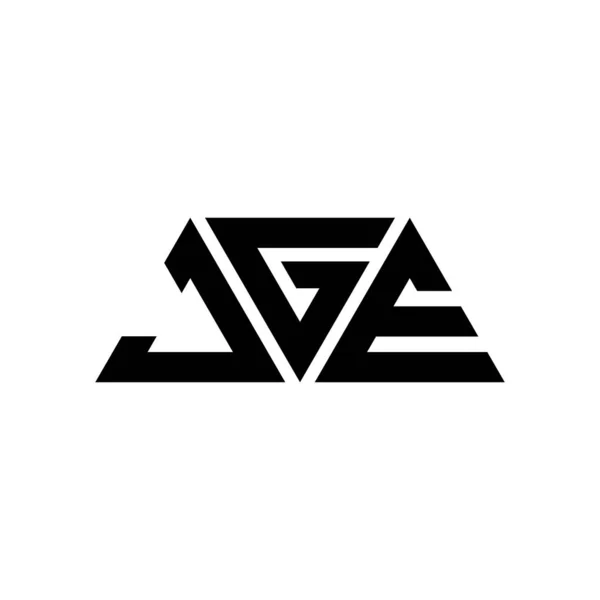 Jge Driehoekige Letter Logo Ontwerp Met Driehoekige Vorm Jge Driehoek — Stockvector