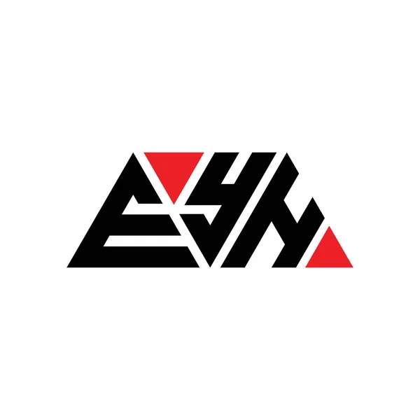 Eyh Driehoekige Letter Logo Ontwerp Met Driehoekige Vorm Eyh Driehoek — Stockvector