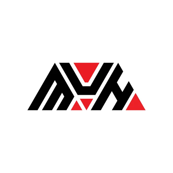 Projeto Logotipo Letra Triângulo Muh Com Forma Triângulo Monograma Design — Vetor de Stock