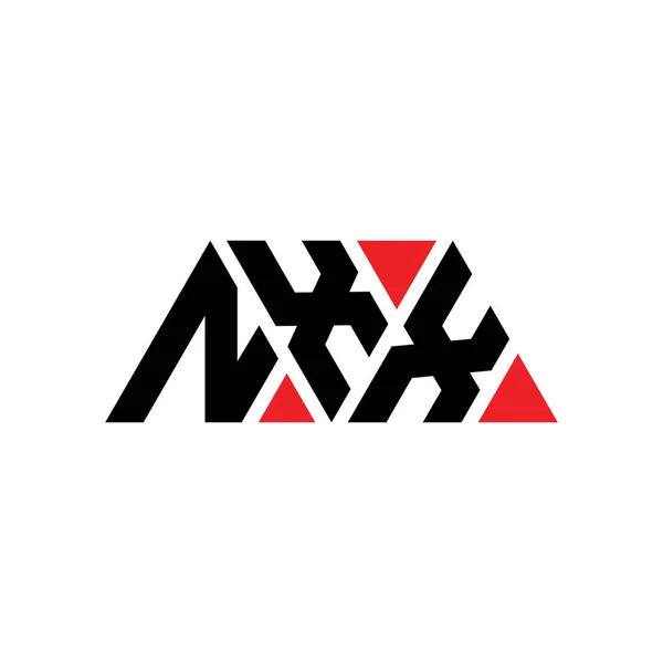 Logo Trójkątne Nxx Kształcie Trójkąta Logo Trójkąta Nxx Monogram Projektu — Wektor stockowy