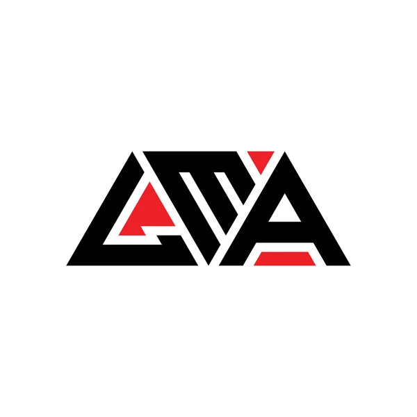 Lma Triangle Letter Logo Design Triangle Shape Lma Triangle Logo — Stock Vector