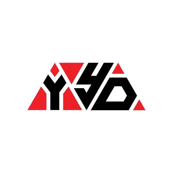 Diseño Del Logotipo Letra Del Triángulo Yyd Con Forma Triángulo — Vector de stock
