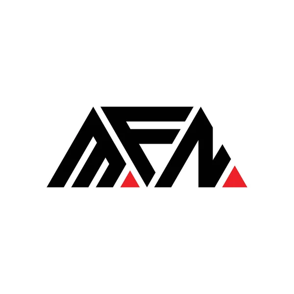 Mfn Driehoekig Logo Met Driehoekige Vorm Mfn Driehoekig Logo Ontwerp — Stockvector