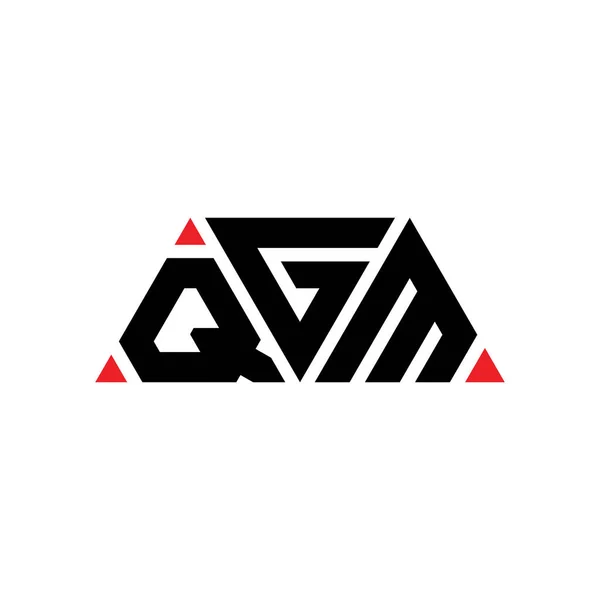 Trójkątna Konstrukcja Logo Litery Qgm Kształcie Trójkąta Monografia Logo Trójkąta — Wektor stockowy