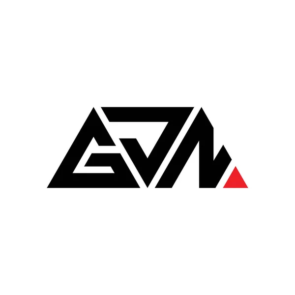 Diseño Logotipo Letra Triángulo Gjn Con Forma Triángulo Monograma Diseño — Archivo Imágenes Vectoriales