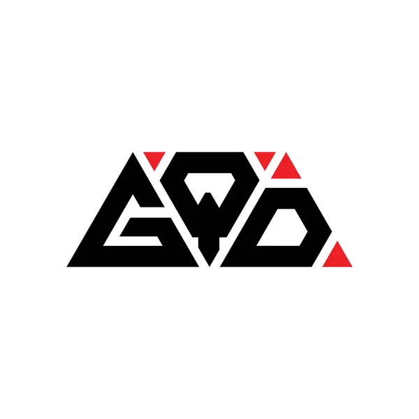 Gqd Driehoekige Letter Logo Ontwerp Met Driehoekige Vorm Gqd Driehoekig — Stockvector
