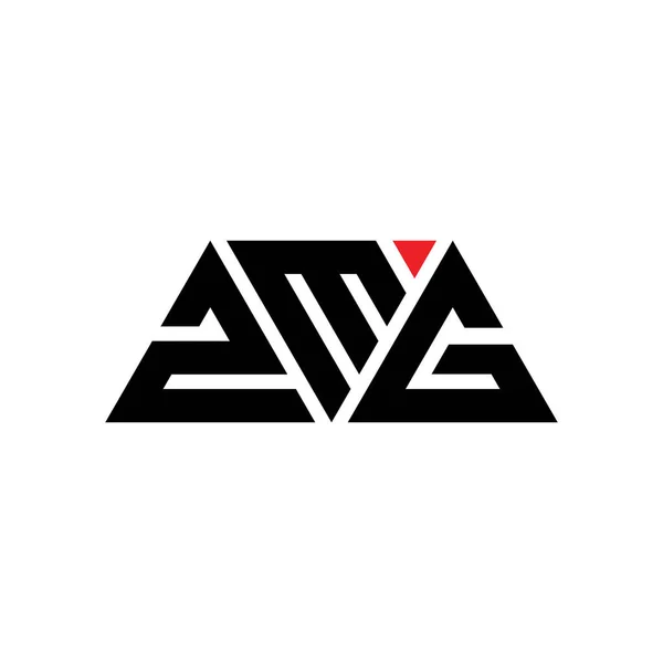 Diseño Logotipo Letra Triangular Zmg Con Forma Triángulo Monograma Diseño — Archivo Imágenes Vectoriales