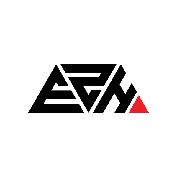 Ezh Dreieck Buchstabe Logo Design Mit Dreieck Form Ezh Dreieck — Stockvektor