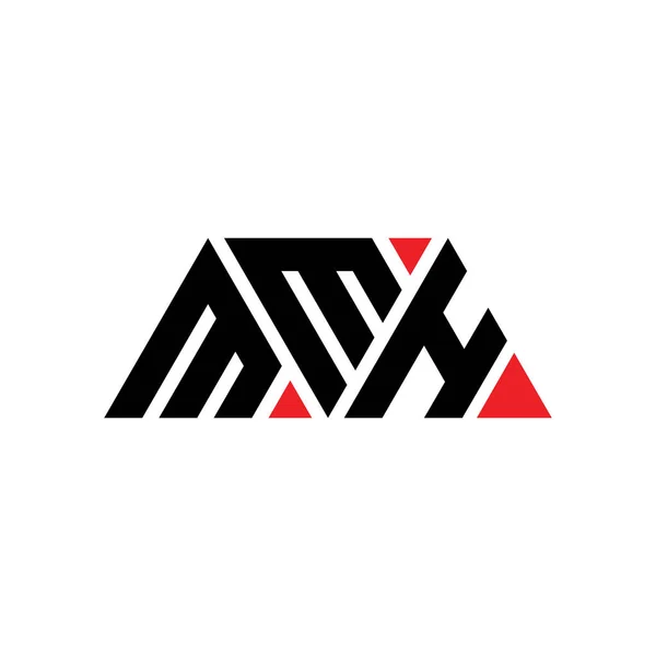 Mmh Triangel Bokstav Logotyp Design Med Triangel Form Mmh Triangel — Stock vektor