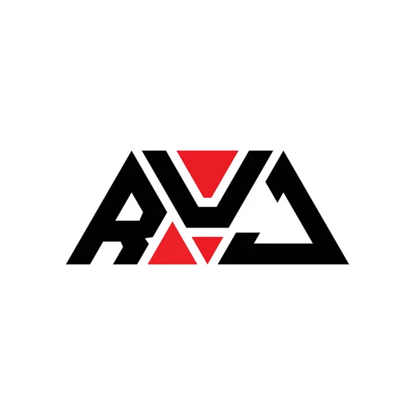 Diseño Del Logotipo Letra Del Triángulo Ruj Con Forma Triángulo — Archivo Imágenes Vectoriales