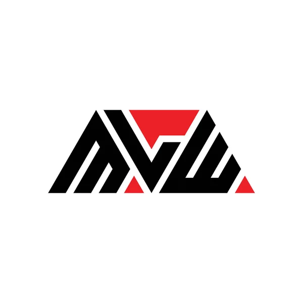 Mlw Triangel Bokstav Logotyp Design Med Triangel Form Monogram Med — Stock vektor