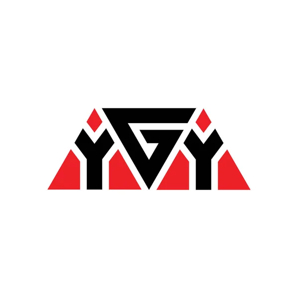 Ygy Driehoek Letter Logo Ontwerp Met Driehoek Vorm Ygy Driehoek — Stockvector